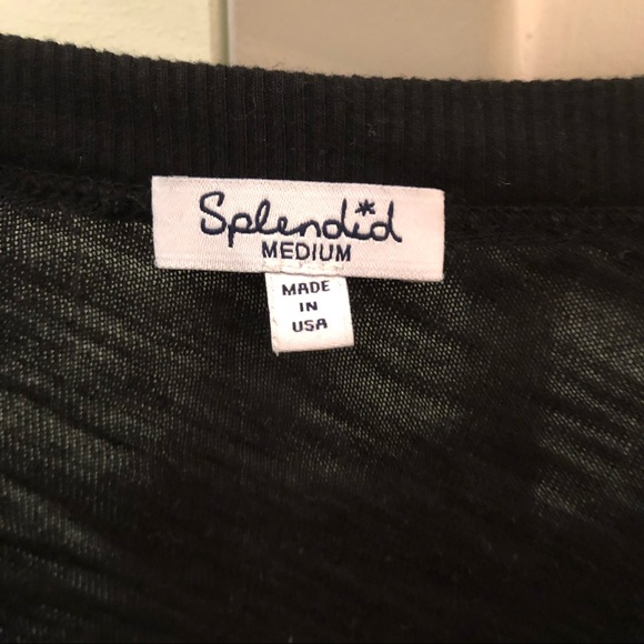 ⛔️SOLD⛔️ Splendid 🖤 Unique Embellished Long-Sleeve Top - Picture 2 of 10